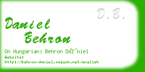 daniel behron business card